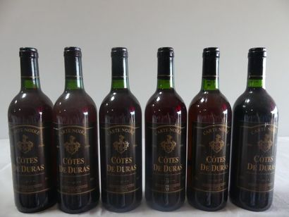 null 6 bouteilles de Côtes du Duras, Carte Noire, Viticulteurs de Berticot, 1998...