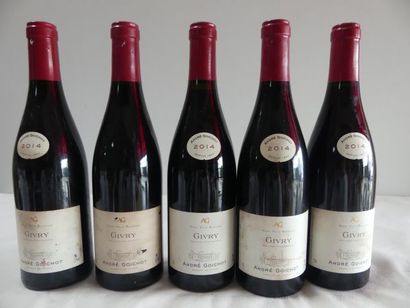 null 5 bouteilles de Bourgogne Rouge, Givry, A. Goichot, 2014 (EA)