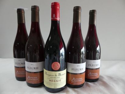 null Lot de 5 bouteilles : 1 bouteille Hospices de Beaujeu, Régnié, La Cuvée Demoiselle...
