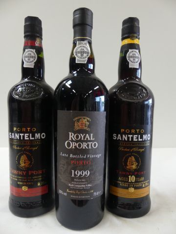 null Lot de 3 bouteilles : 1 Porto Royal Oporto Late Bottled Vintage 1999 20 % vol....