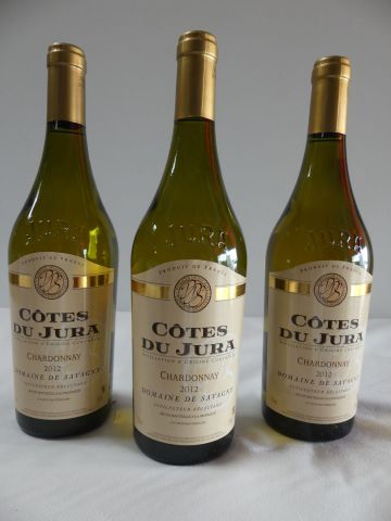 null 3 bouteilles de Côtes du Jura, Domaine de Savagny, Chardonnay, 2012