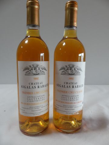 null 2 bouteilles de Château Sigala rabaud, 1er Grand Cru Classé de Sauternes, 1...