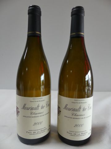 null 2 bouteilles de Meursault 1er Cru Blanc, Les Charmes, Paul de la Ronce, 200...