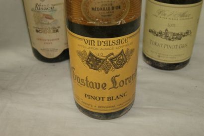 null Lot de 5 bouteilles de vins d'Alsace.