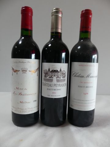 null Lot de 3 bouteilles : 1 bouteille de Château Maucamps Cru Bourgeois de Haut...