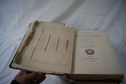 null GIVRY, lot de 5 livres de la série "Pilotes français" Imprimerie royale, 1842...