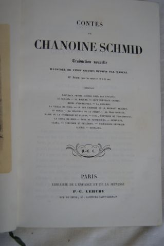 null Lot de 6 livres : Schmid "Contes" Paris, Librairie de l'Enfance et de la Jeunesse...