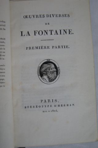 null Lot de 5 livres : La Fontaine "Oeuvres" (tomes 2 à 5) Stéréotypes d'Herhan,...