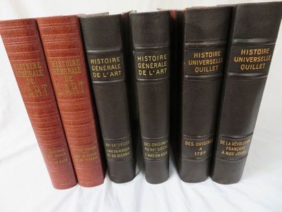 null Lot d'encyclopédie Quillet comprenant "l'Histoire générale de l'art"en 2 fois...