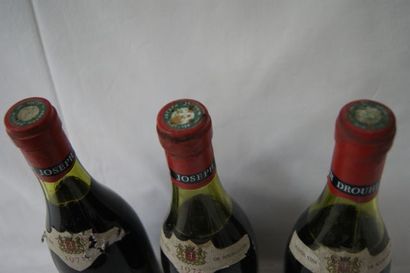 null 3 bouteilles de Gevrey Chambertin, Joseph Drouhin, 1972 (ela, TB)