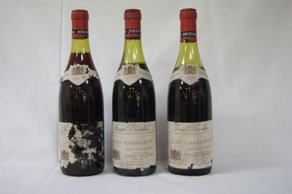 null 3 bouteilles de Gevrey Chambertin, Joseph Drouhin, 1972 (ela, TB)