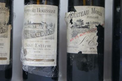 null Lot de 6 bouteilles de Saint Estèphe : 5 de Château Houissant 1996 (1 étiquette...