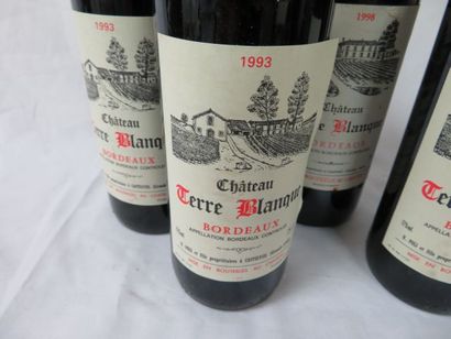 null 5 bouteilles de Bordeaux, Château Terre Blanque, 3 de 1993, 1 de1998, 1 de ...