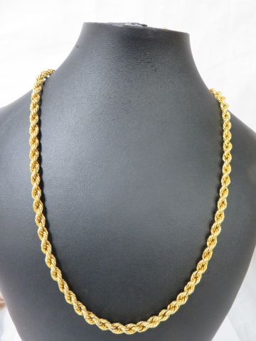 null Collier en or jaune, maille creuse. Poids : 10,17 g