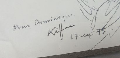null Charles KIEFFER "Portrait de Dominique Vernay". Dédicacé et signé, daté. 22...