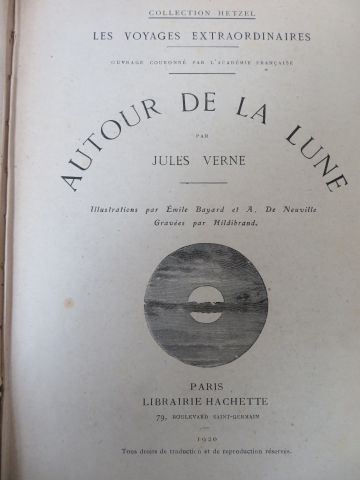 null JULES VERNE. Autour de la lune. Paris Hachette 1920.