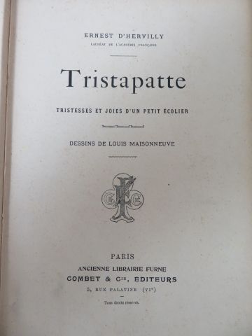 null Ernetst D'HERVILLY "Tristapatte" Editions Furne / Paul GYSELL "Promenade dans...