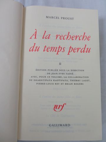 null LA PLEIADE, Proust "A la Recherche du temps Perdu" (1988)