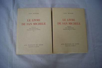null Axel MUNTH "Le Livre de San Michele" Editions de Monte Carlo, 1947. Lithographies...