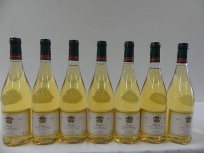 null 7 bouteilles de Visan, Côtes du Rhône Villages Blanc, Louis d'Armont, 2014