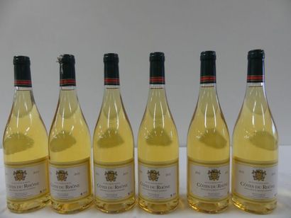 null 6 bouteilles de Côtes du Rhône Blanc, Louis d'Armont, 2013 (dont 1 capsule ...