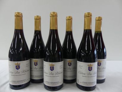 null 6 bouteilles de Côtes du Rhône Rouge, Adrien Pierarnault, 2014