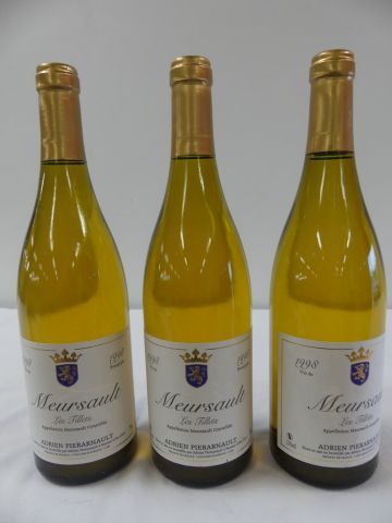 null 3 bouteilles de Meursault "Les Tillets" Adrien Pierarnault, 1998