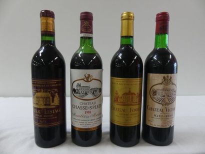 null Lot de 4 bouteilles : 1 bouteille de Château Chasse Spleen, Moulis en Médoc,...