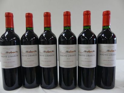 null 6 bouteilles de Côtes de Bourg, Château de la Haute Libarde, Elevé en fûts de...