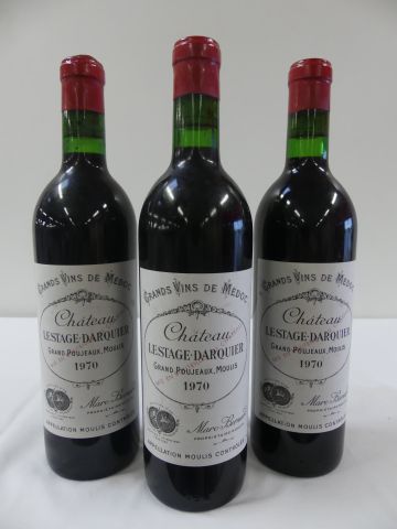 null 3 bouteilles de Château Lestage Darquier, Grand Poujeaux Moulis, Marc Bernard...