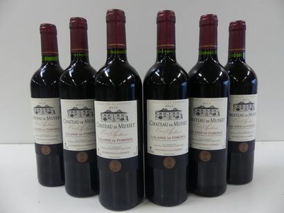 null 6 bouteilles Château de Musset Lalande de Pomerol Cuvée Apollinaire 2013 Médaille...
