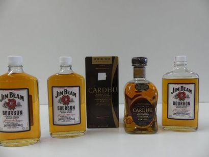 null Lot de 4 bouteilles : 1 Coffret d'1 Single Malt Scotch Whisky Cardhu Limited...