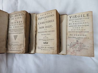 null Lot de 3 livres XVIIIe : Virgile (tome 2), Toulouse, Salabert, Guillaume, Pech,...