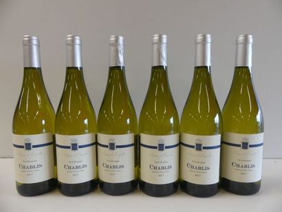 null 6 bouteilles de Bourgogne Blanc Chablis Antoine de Courcelles 2017