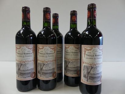 null 6 bouteilles de Lalande de Pomerol Le Clos de la Treille Niarfeix Récoltant...