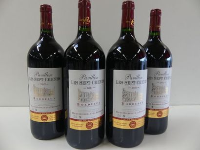 null 4 Magnums Pavillon Les Sept Chênes Bordeaux Vinifié à la Propriété 2017