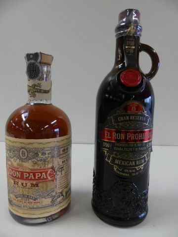null Lot de 2 bouteilles : 1 Rhum Don Papa Aged in oak The Spirit of Don Papa Rhum...