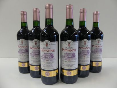 null 6 bouteilles Château Poyanne Côtes de Bourg Récoltant Médaille de Bronze 20...