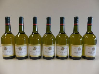 null 7 bouteilles de Côtes du Rhône Blanc, Louis d'Armont, 2015