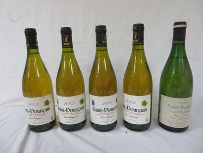 null Lot de 5 bouteilles de Saint Pourçain : 4 de 2003 (Cave Touzain), 1 de 1989...