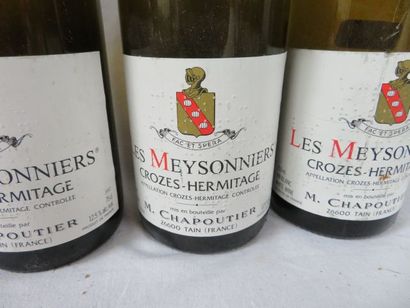 null 4 bouteilles de Crozes Hermitage Blanc, Les Meissonniers, Domaine Chapoutier,...