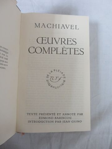 null MACHIAVEL "Oeuvres complètes" , Bibliothèque de la pleiade , 1952.