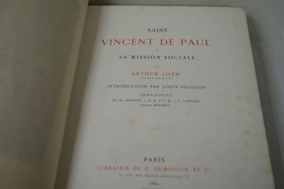 null Lot de 3 livres : A. LOTHE "Saint Vincent de Paul et sa mission sociale" Paris,...