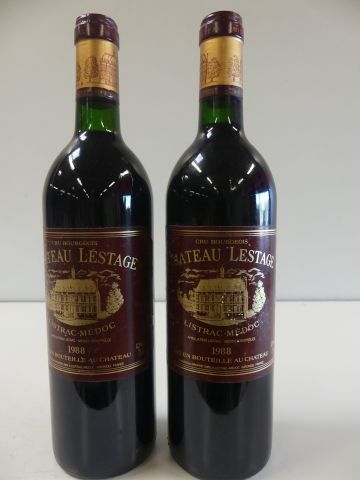 null 2 bouteilles de Château Lestage, Listrac Médoc, Cru Bourgeois, 1988
