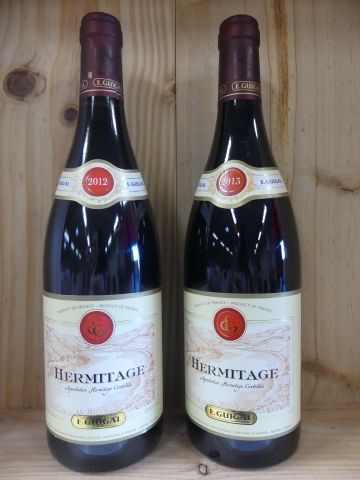 null 2 bouteilles d'Hermitage Rouge Domaine E. Guigal (1 de 2012 et 1 de 2013)