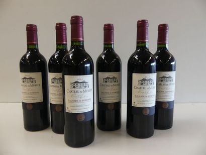 null 6 bouteilles de Château de Musset Cuvée Apollinaire, Lalande de Pomerol, médaille...