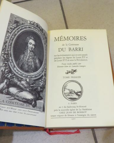 null Jean de BONNOT : Comtesse du Barry, "Mémoires", 5 volumes, 1967