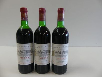 null 3 bouteilles de Château des Granges d'Or, Médoc, Cru Bourgeois, 1988 (2 HE,...