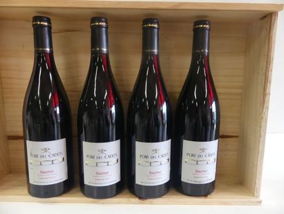 null 4 bouteilles de Saumur Rouge, Cabernet Franc, Le Pont des Cadets, Bouteilles...