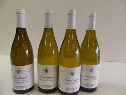 null Lot de 4 bouteilles : 1 Meursault Blanc 1er Cru Les Charmes, Paul Thévenin,...